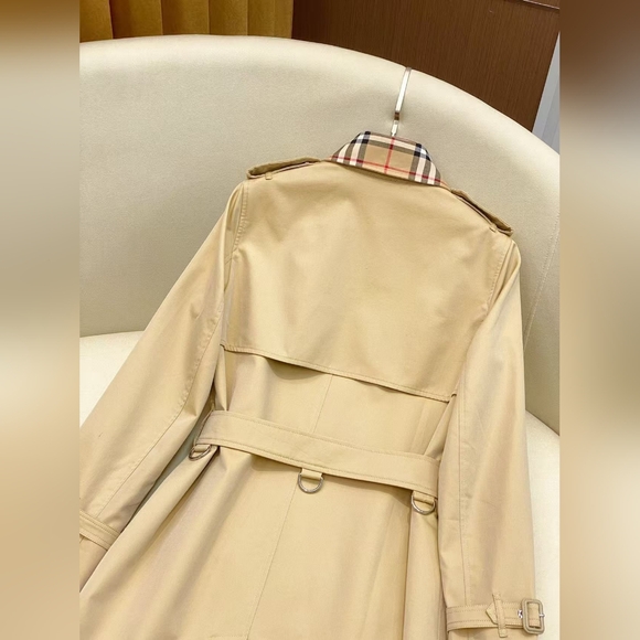 Burberry Tan Double-Breasted Trench Coat - Picture 7 of 8
